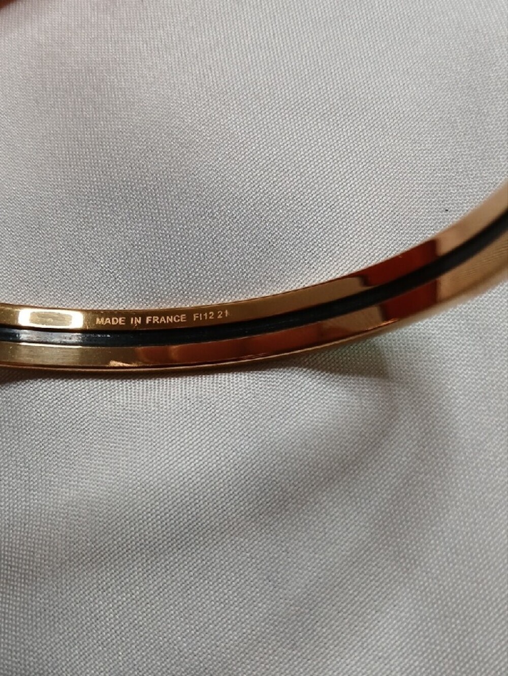 Hermès Gold and Mint Enamel Bangle Bracelet - Picture 4 of 5